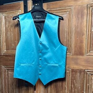 Satin Teal Men's Formal Vest
